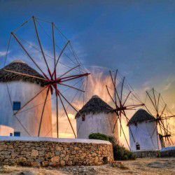 photo of windmills, One Million Words, travel & discover mysterious Greece