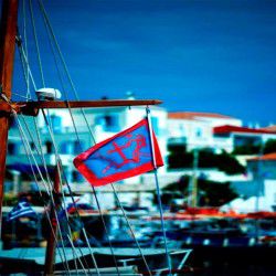 photo of spetses flag, One Million Words, travel & discover mysterious Greece